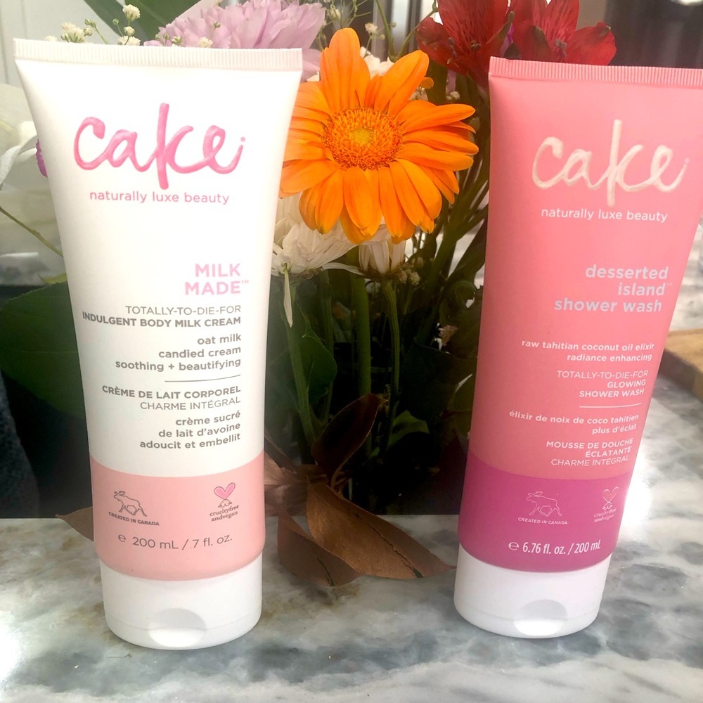 Cake Desserted Island Glowing Shower Wash & milk Made Indulgent Body Cream